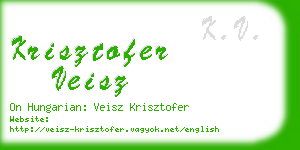 krisztofer veisz business card